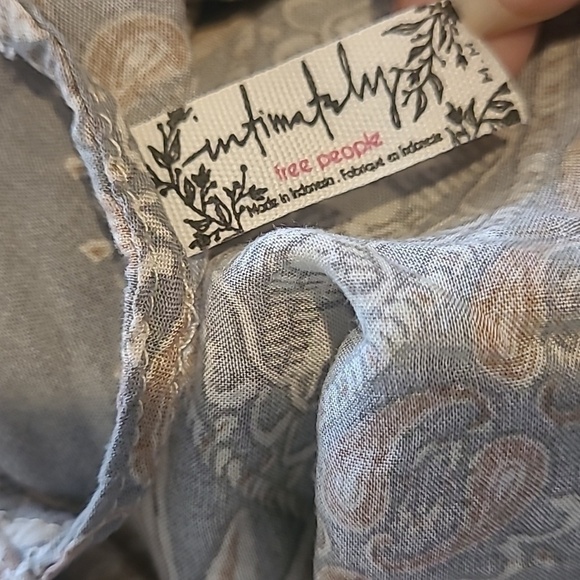 Free People Intimately Pink/Blue Muted Pallet Sleeveless Dress Size M - Picture 8 of 9